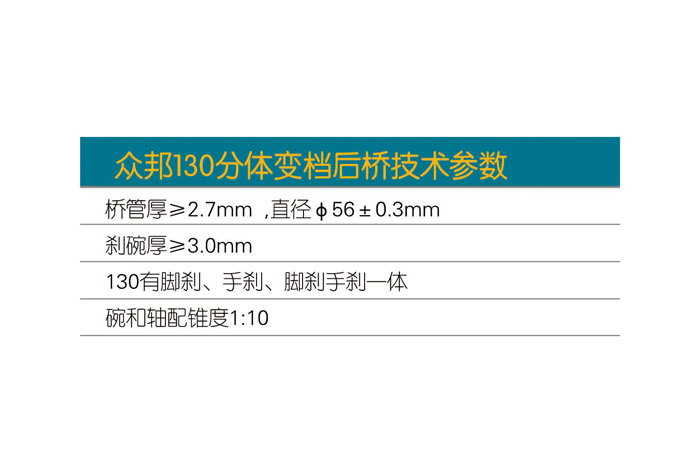 众邦130分体变档后桥C