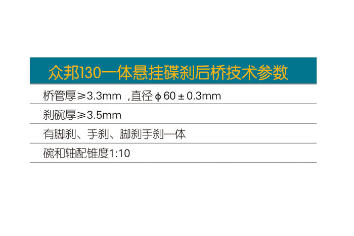 众邦130一体悬挂碟刹后桥C